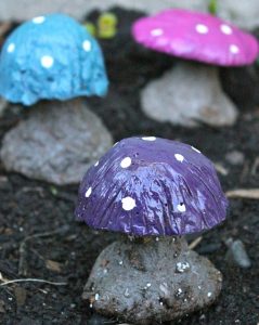 Add splashes of bright colors to any part of the garden with these tiny and fun mushrooms