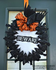 Creepy Crow Halloween Wreath