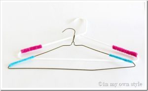 Make your own no slip hangers in less than 5 minutes using pipe cleaners