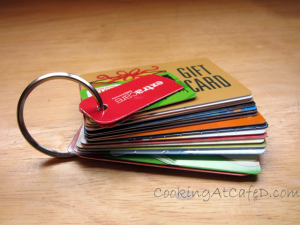 Use a keyring to keep all your store cards and gift cards together