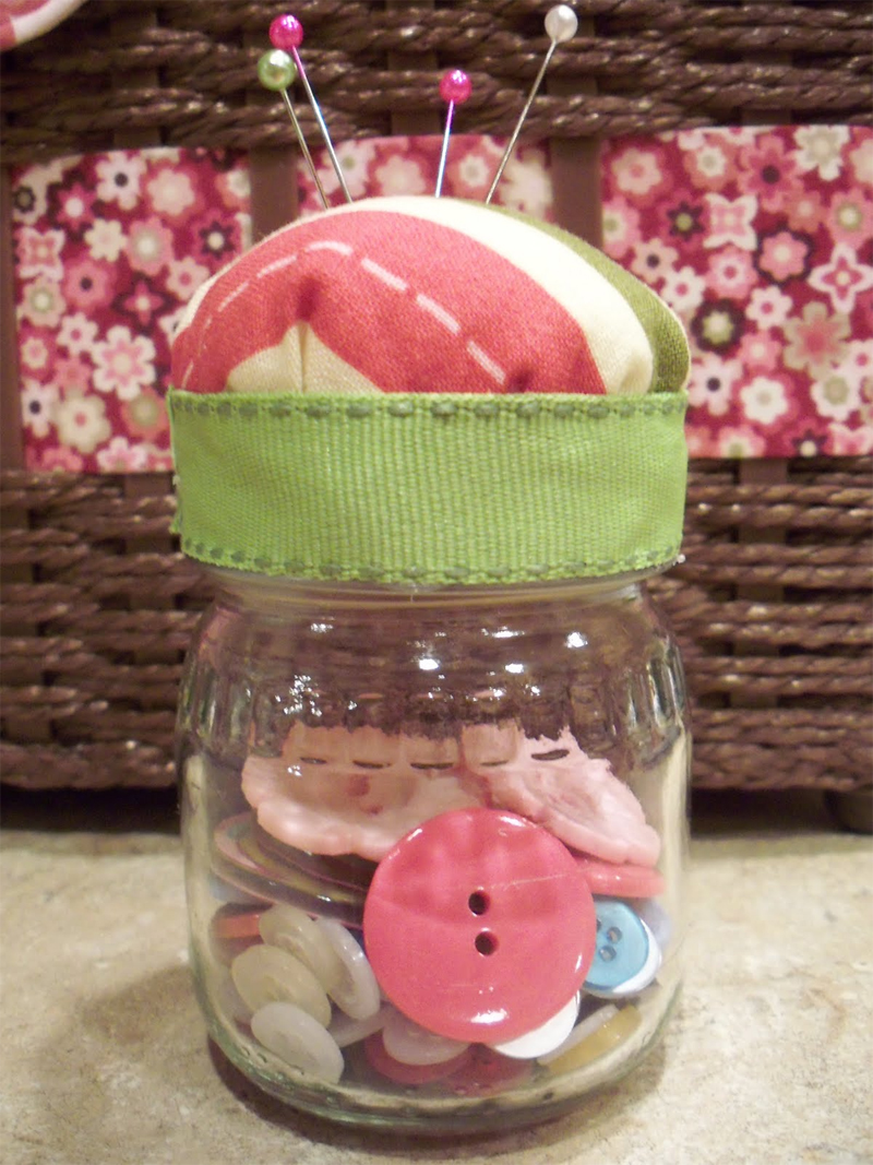 Baby Food Jar Pin Cushion