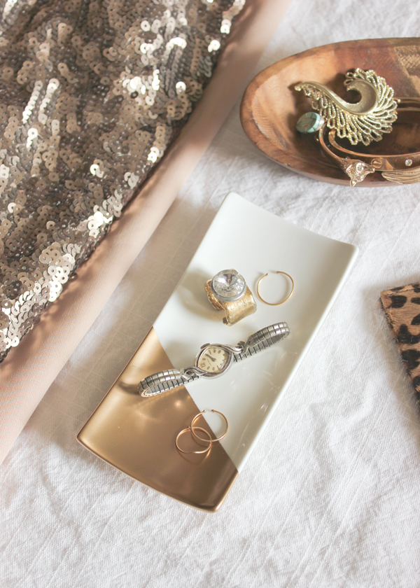 Gold Dipped DIY Jewelry Tray