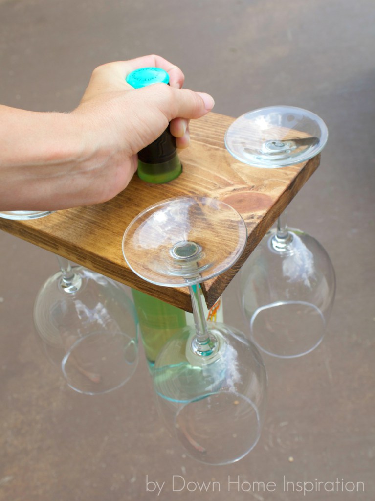 Holder for a Wine Bottle and Glasses