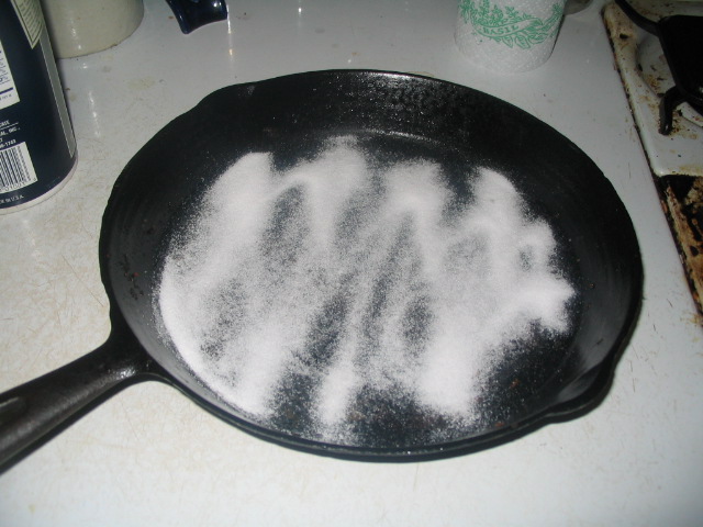Cleaning Cast Iron with Salt
