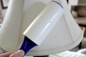 Clean your lampshades with a lint roller