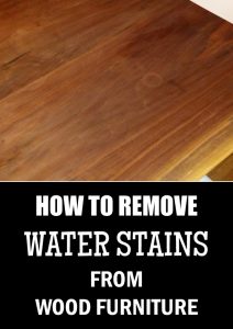 How To Remove Water Stains From Wood Furniture