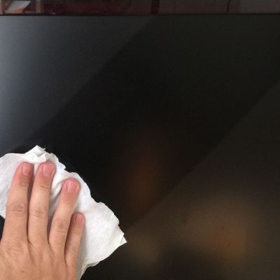 Use a clean dryer sheet to dust your TV screen