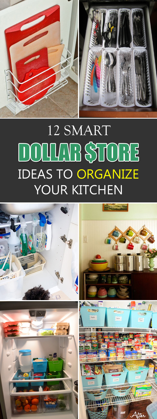 12 Smart Dollar Store Ideas To Organize Your Kitchen
