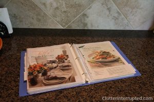 Keep your favorite recipes in a binder