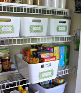 Use bins in your pantry