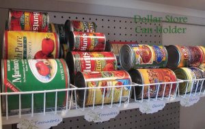 Use small wire baskets to organize all of your canned goods