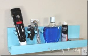 Bathroom Shelf for Beard Trimmer and Razor