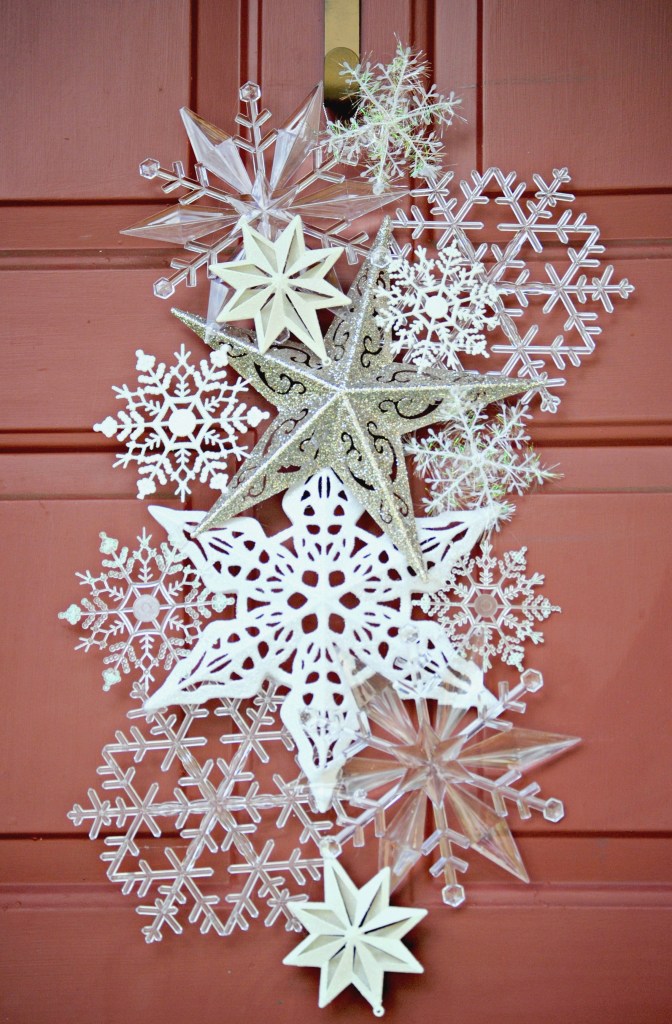 Dollar Store Snowflake Door Hanger