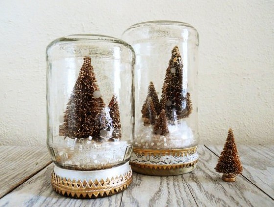 Mason Jar Snow Globes