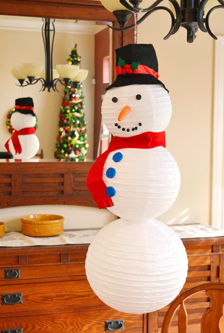 Paper Lantern Snowman