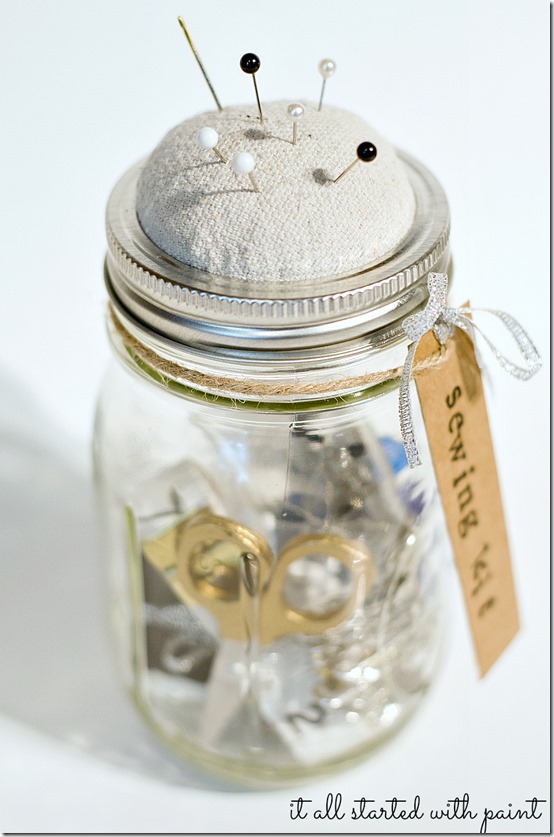 Mason Jar Sewing Kit