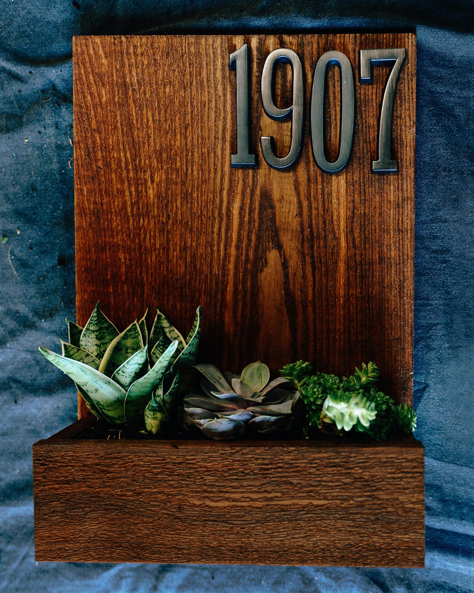 House Number Planter Box