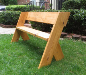 Simple Outdoor Wood Bench