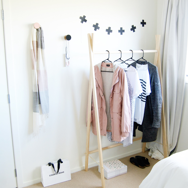 Wooden Clothes Rack