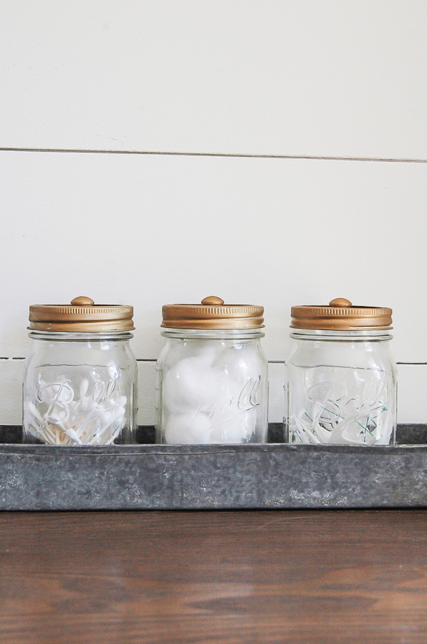 Decorative Mason Jar bathroom Storage