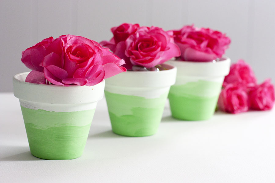 Mini Ombre Painted Flower Pots