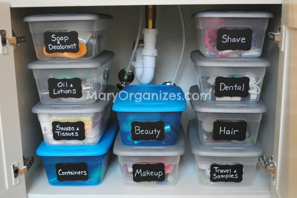 Plastic Bin Organization