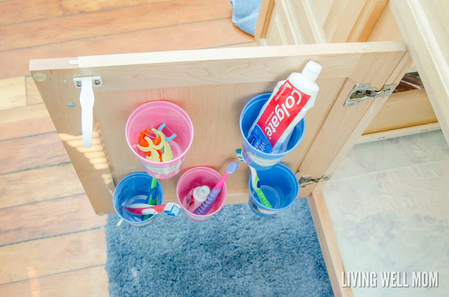 Organizing Toothbrushes and Toothpaste Out of Sight