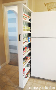 Hidden Canned Food Storage Cabinet