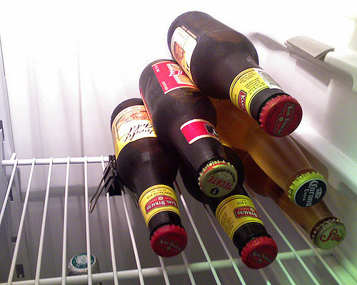 Binder Clips Keep Beverages Stacked in Your Fridge
