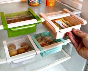 Double your storage space with the refrigerator sliding drawer