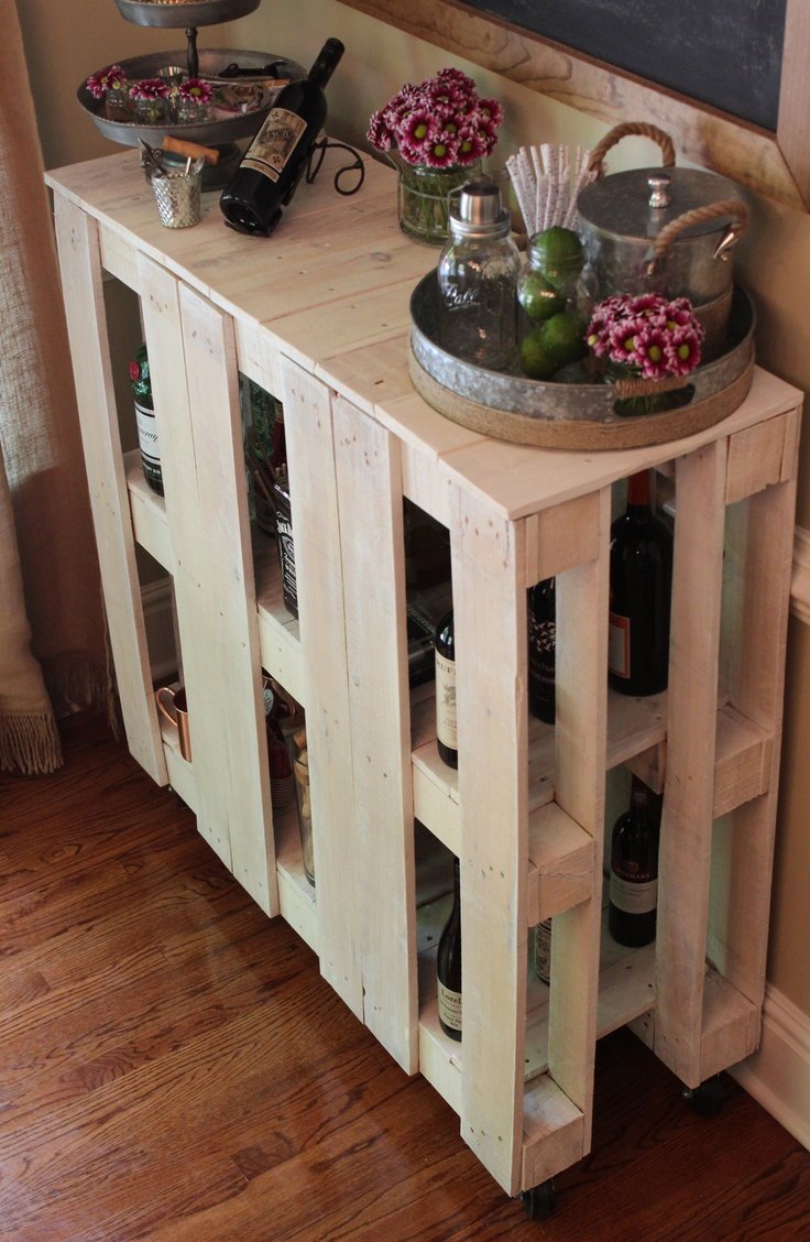 Pallet Bar Cart