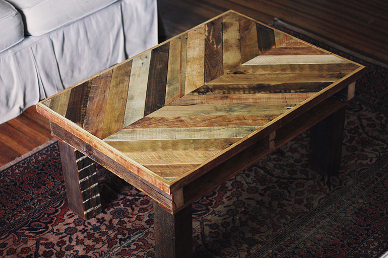 Pallet Chevron Coffee Table