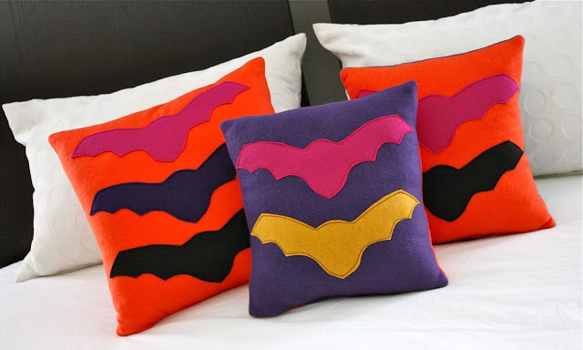 Colorful Bat Pillows