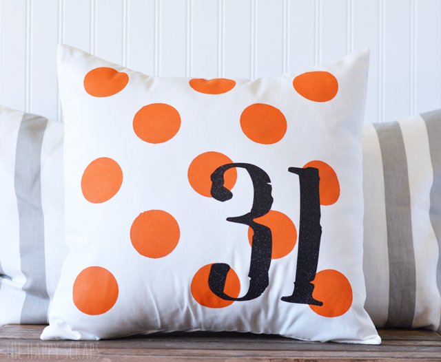 Halloween Polka Dot Pillow