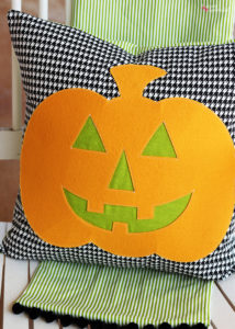 Jack-o-Lantern Halloween pillow
