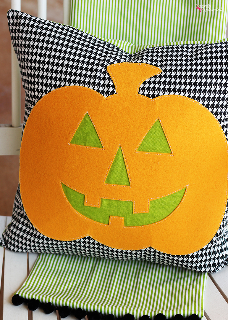 Jack-o-Lantern Halloween pillow