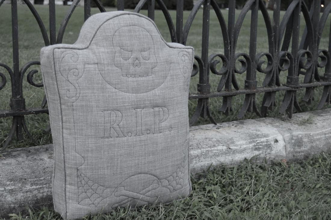 R.I.P. Tombstone Pillow