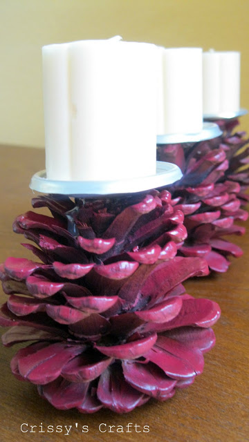 Pinecone Candle Holders