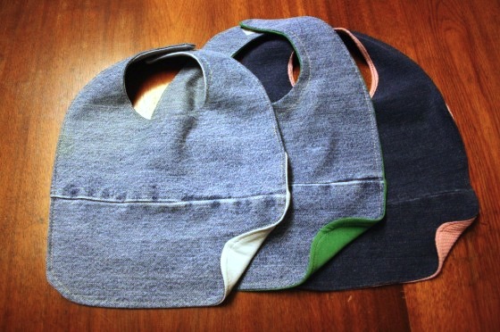 Baby Bibs from Old Jeans