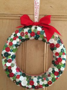 Christmas Button Wreath
