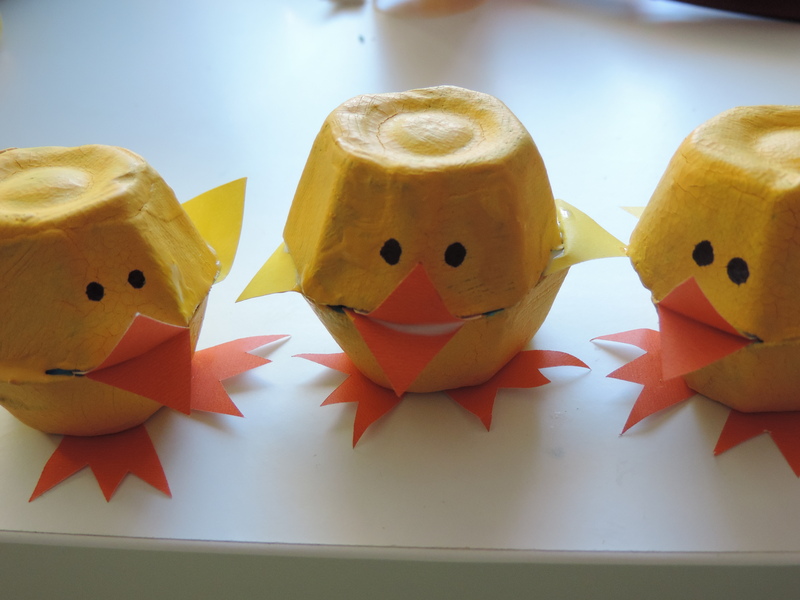 Easter Egg Carton Chicks