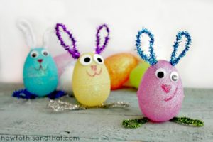 Plastic Egg Easter Bunnies