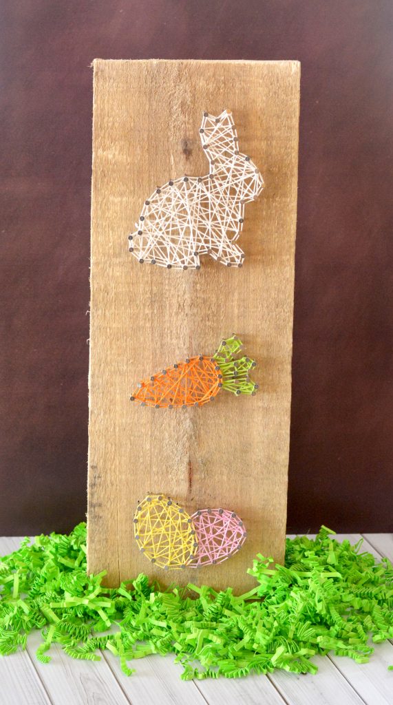 Easter Bunny, Carrot & Egg String Art Craft