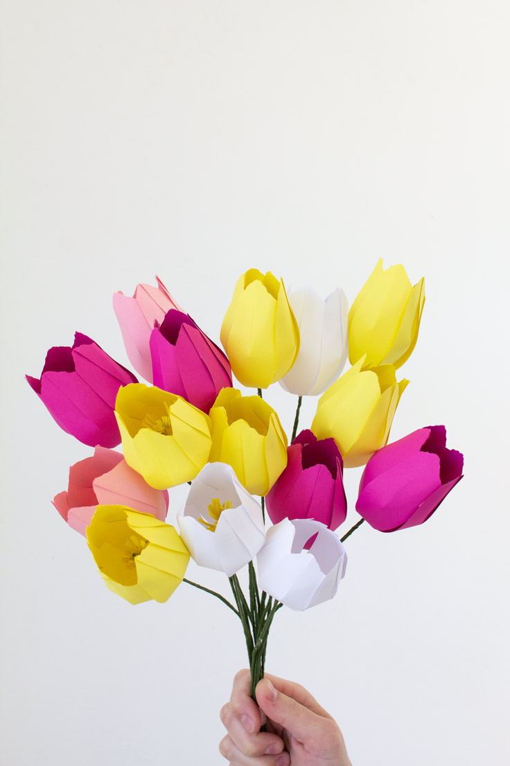 paper tulip flowers