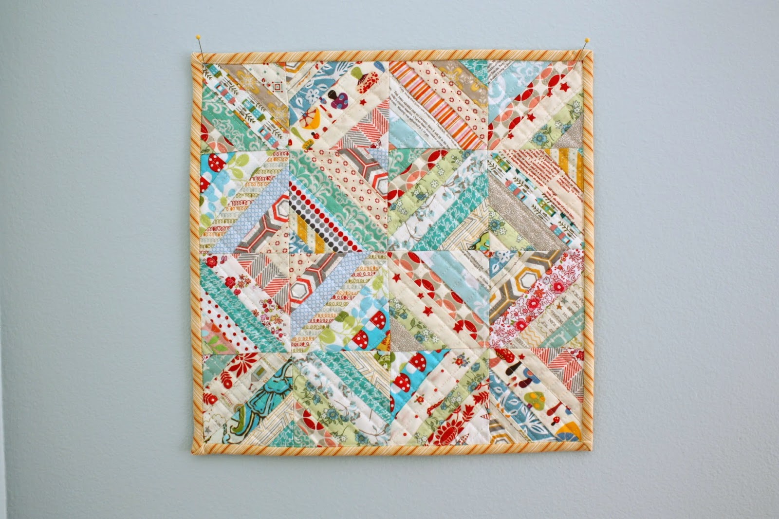 Scrap fabric quilt block