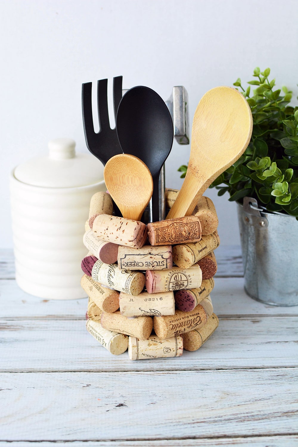 Wine Cork Kitchen Utensil Holder