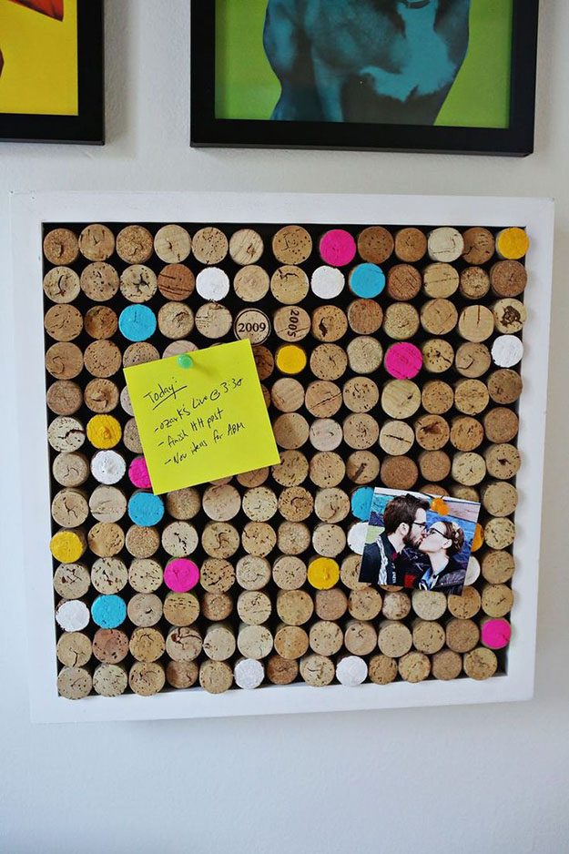 Wine Cork Bulletin Board