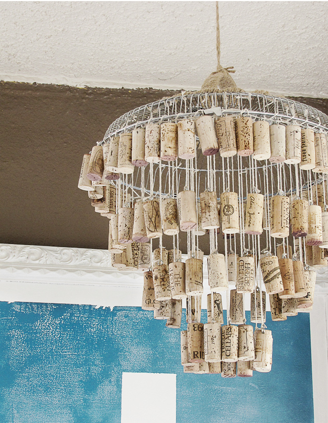 Wine Cork Chandelier