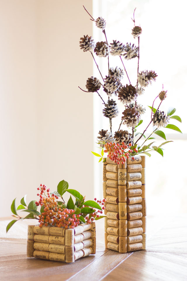 Wine Cork Flower Vases