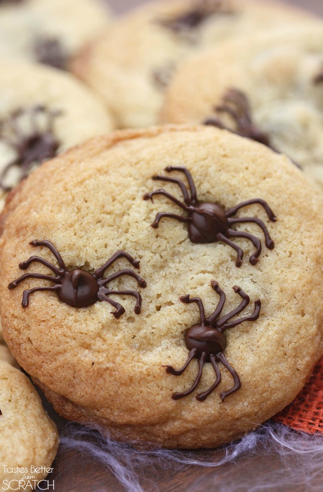 Chocolate Chip Spider Cookies